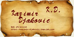 Kazimir Đaković vizit kartica